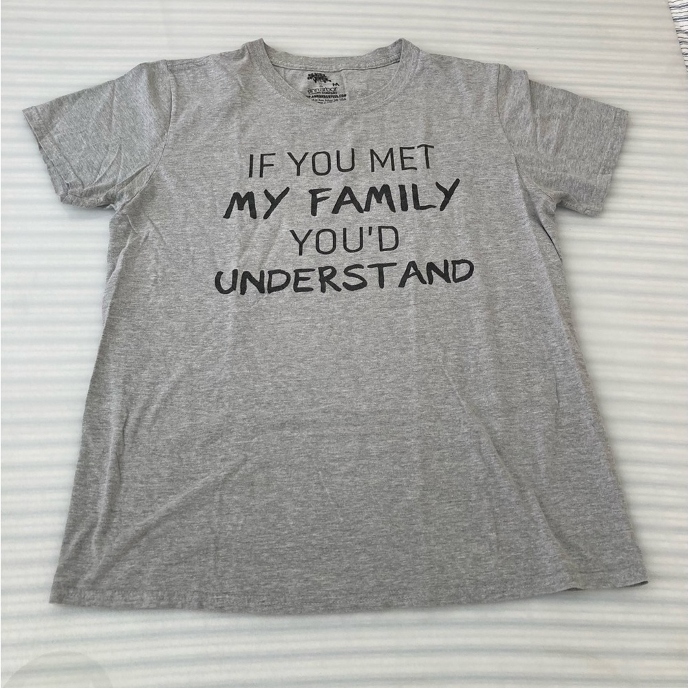 Annabor men’s funny sarcastic humor t-shirt, gray size M